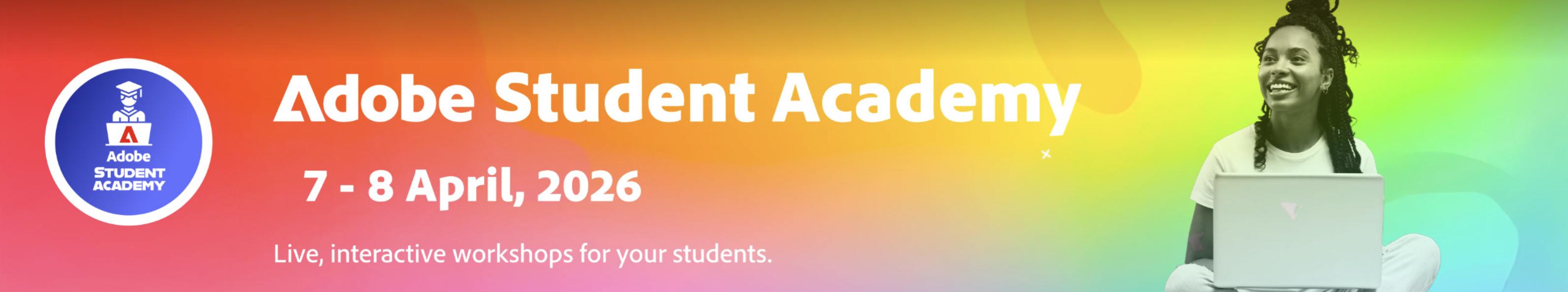 banner for Adobe Student Academy
