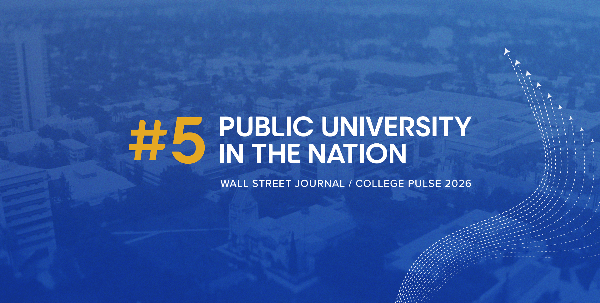Wall Street Journal Ranks SJSU the #5 Public School in the Country
