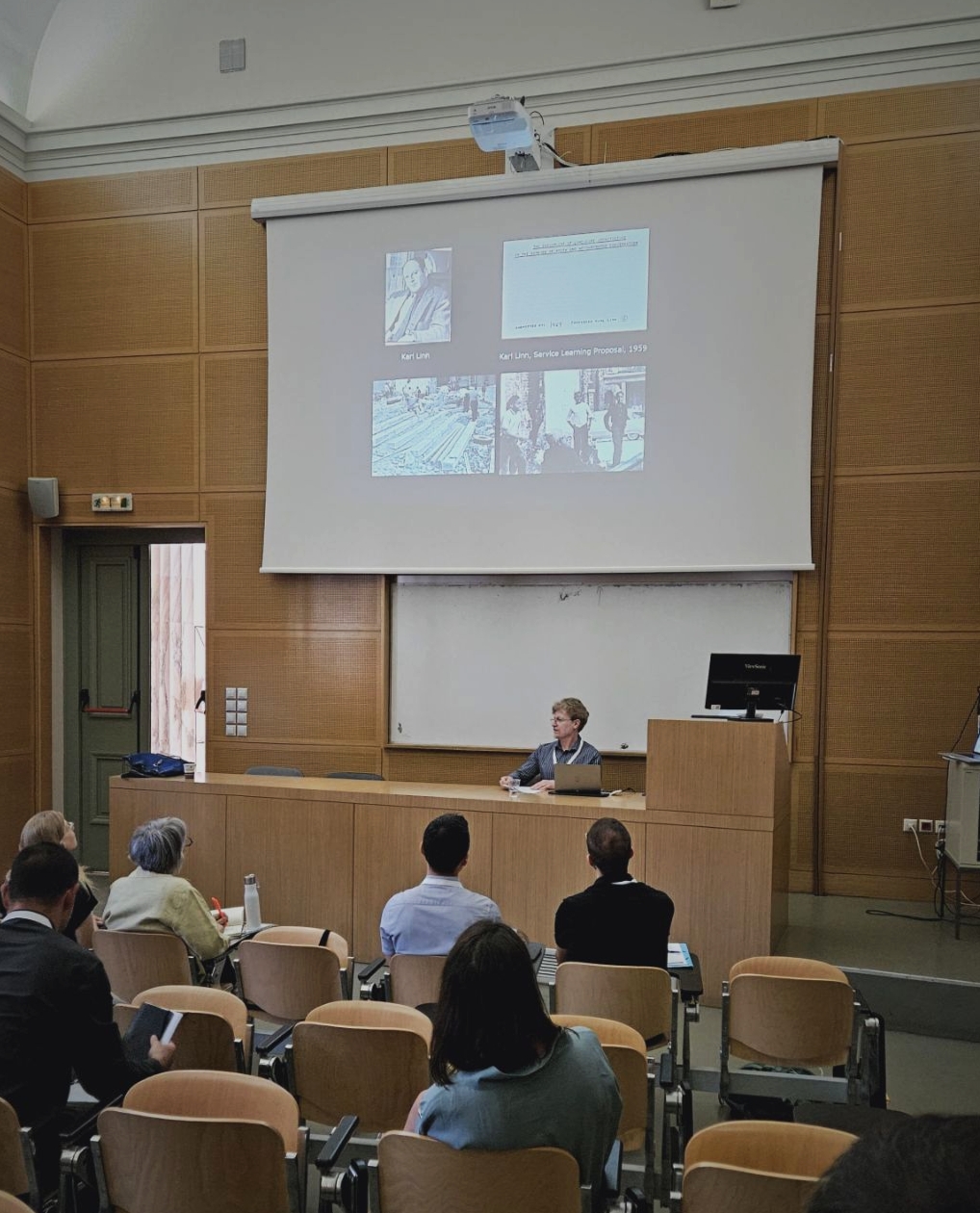 Associate Professor Anthony Raynsford presenting his research at the Biennial Conference of the European Architectural History Network