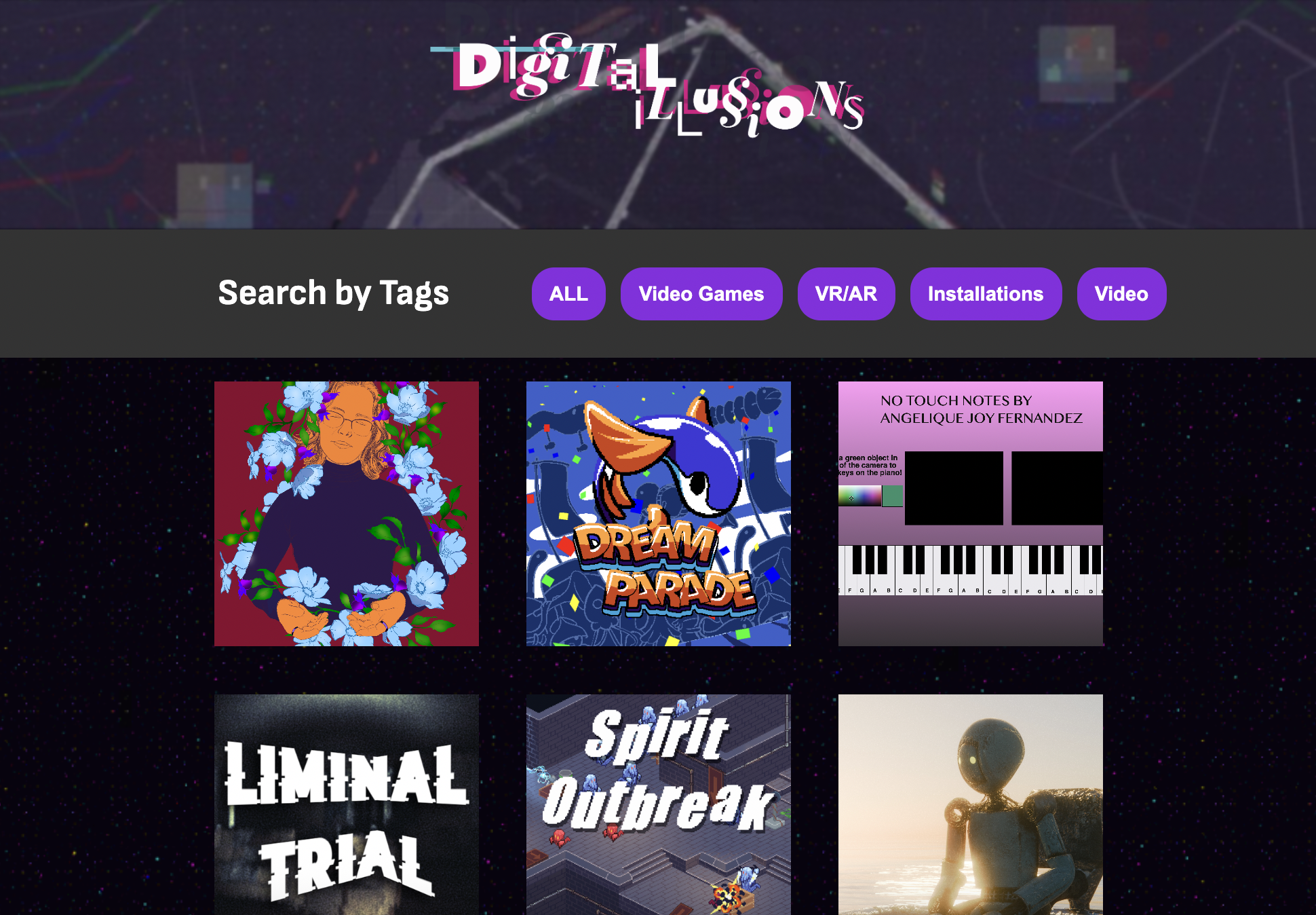 Screenshot of Spring 2025 DMA BFA website