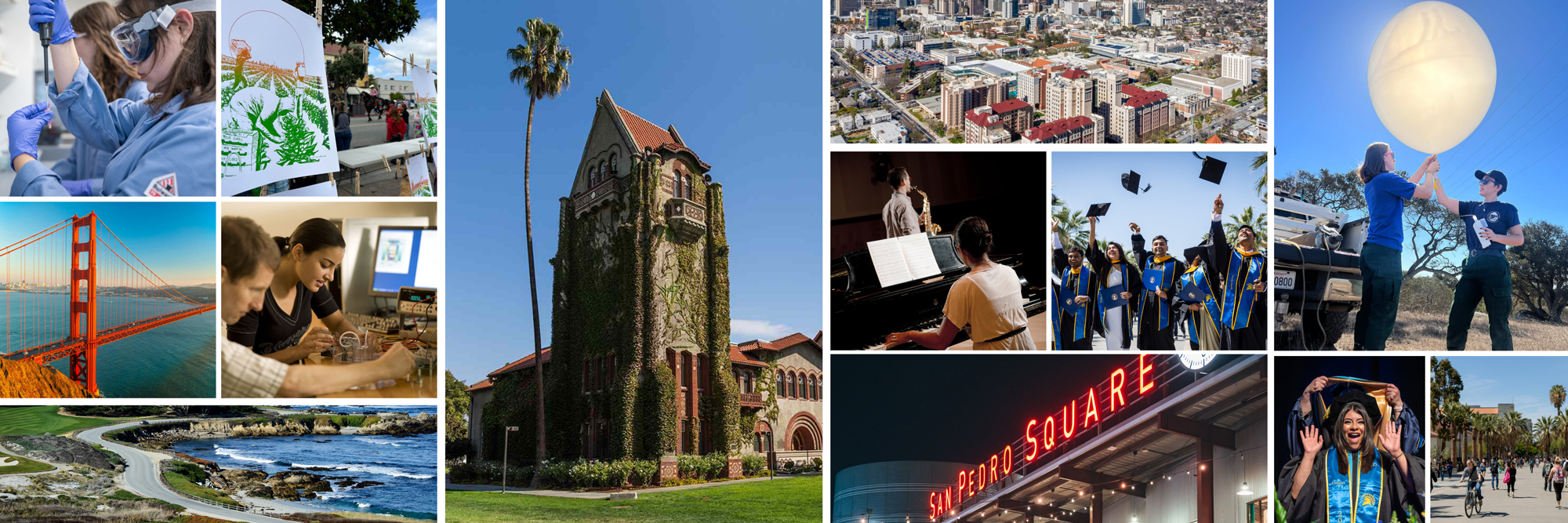 image of various students in sjsu and bay area images