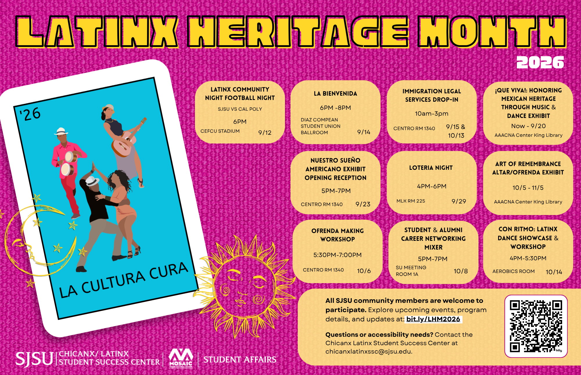 Latinx Heritage Month Calendar 2026-La Cultura Cura