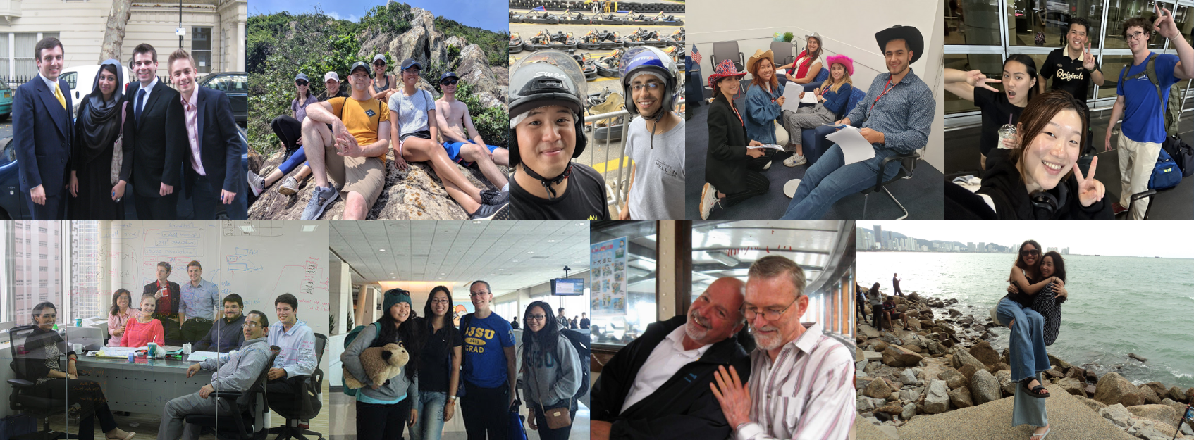 A collage showcasing students and faculty members from the internship program, highlighting the spirit of lifelong friendship. The images capture diverse groups of friends smiling, laughing, and engaging in various activities