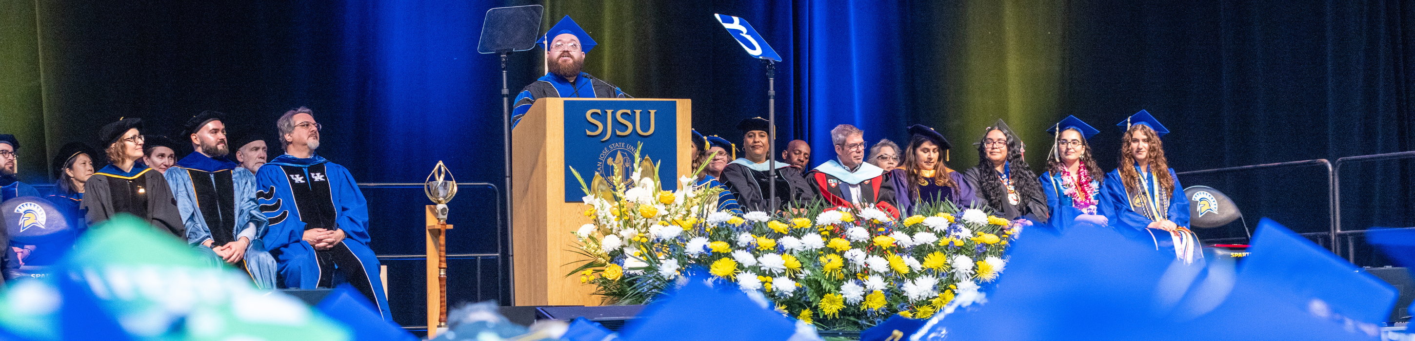 Guest speaker giving a speech