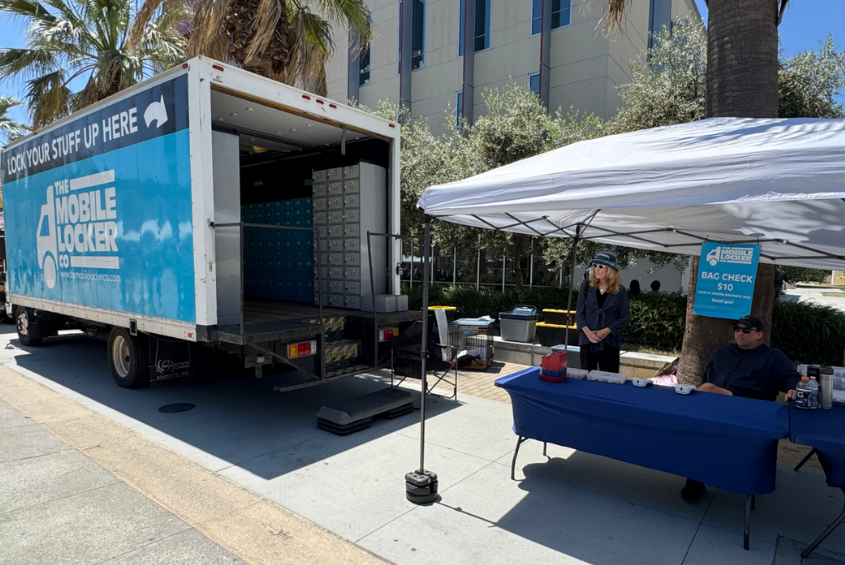 Mobile storage lockers at Commencement
