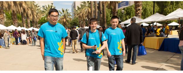 Students walking down the Paseo