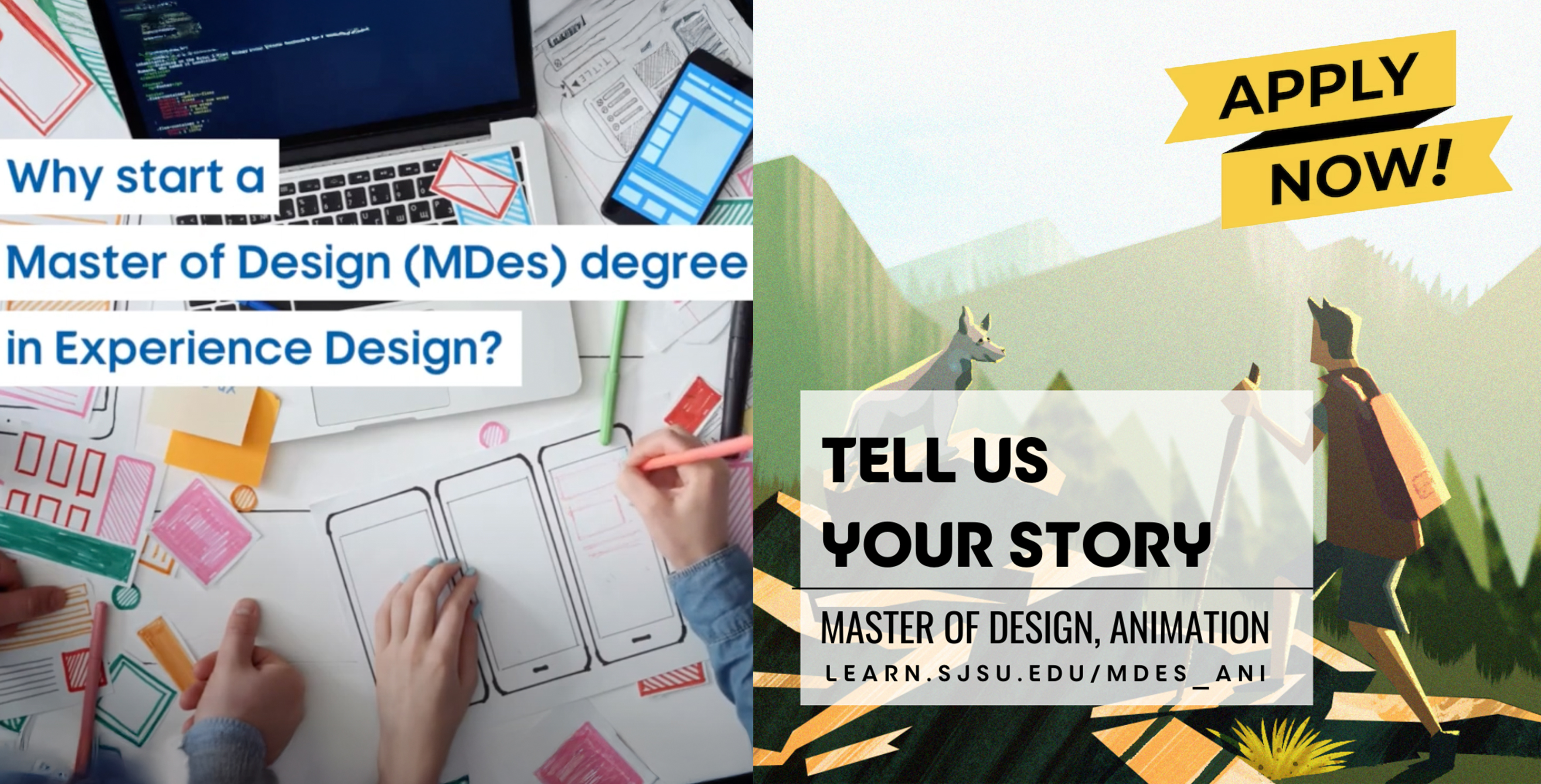 Sign up for MDes Programs in Experience Design or Animation!