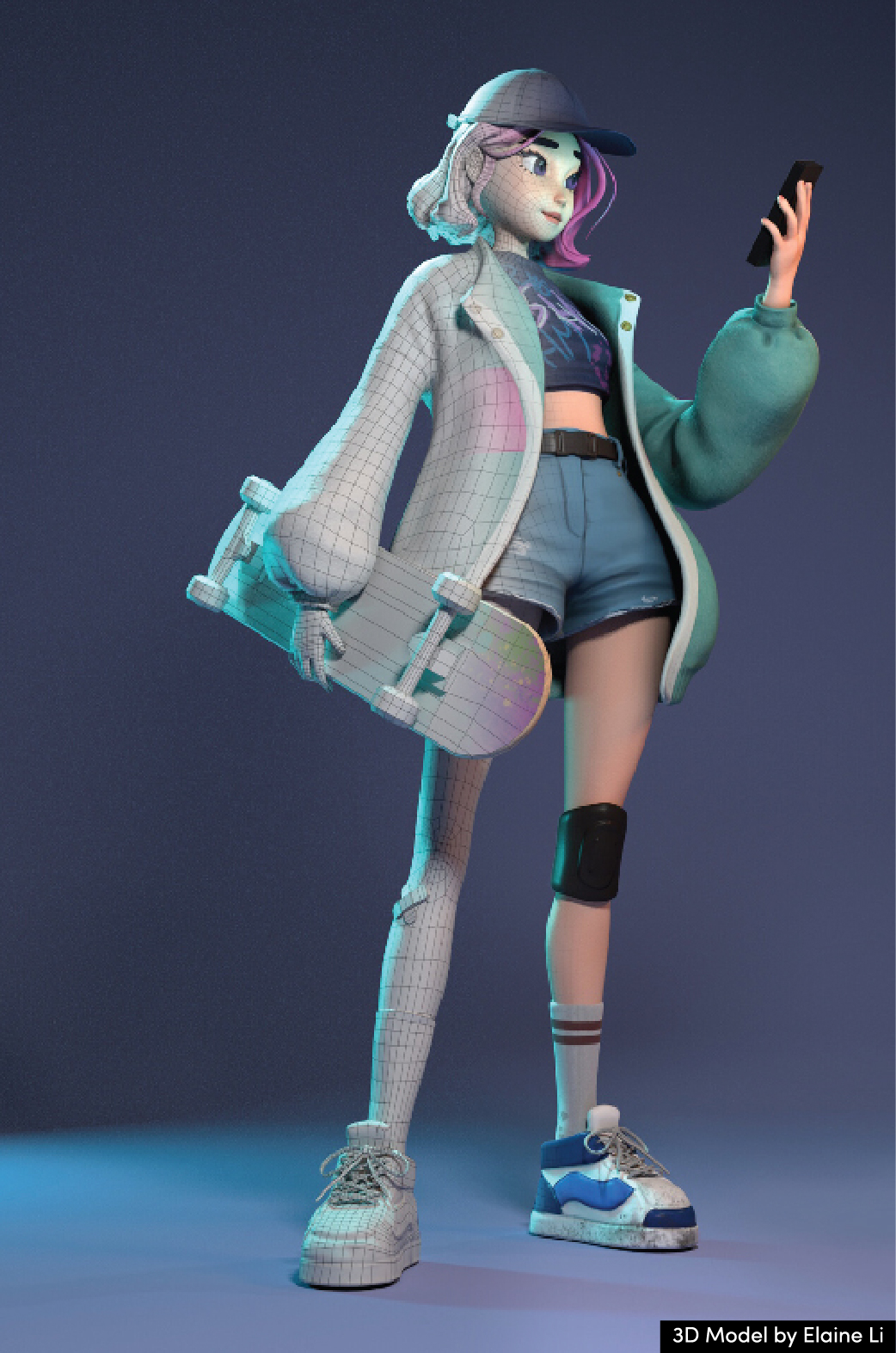 3D Render of Skater