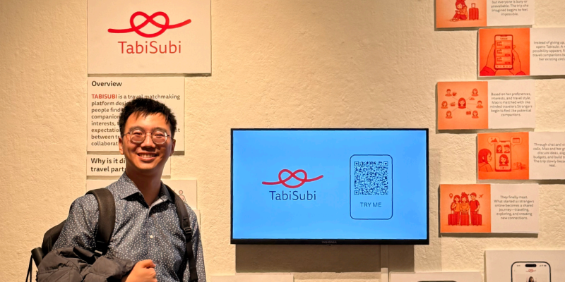 Jimmy Shih posing in front of his work