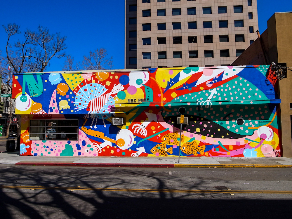 celebration under water mural.