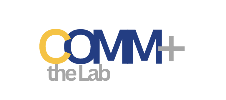 Comm+ the lab logo