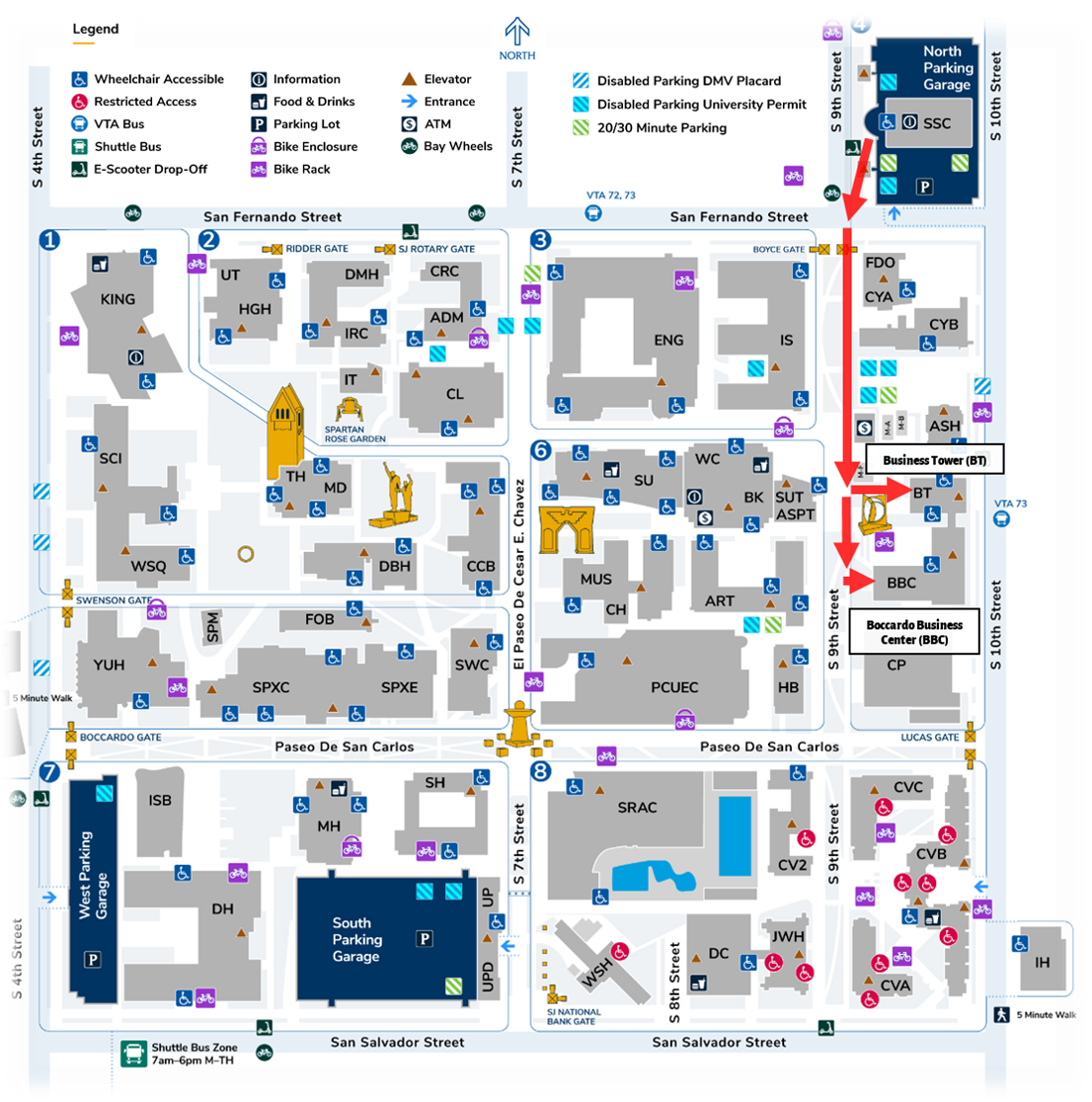 Map to BT and BBC