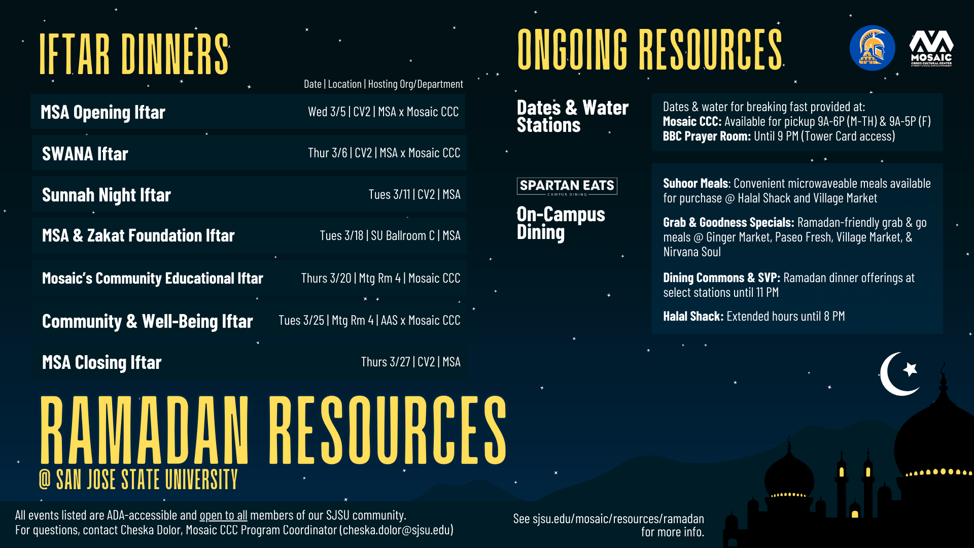 Ramadan 2025 Resource Calendar