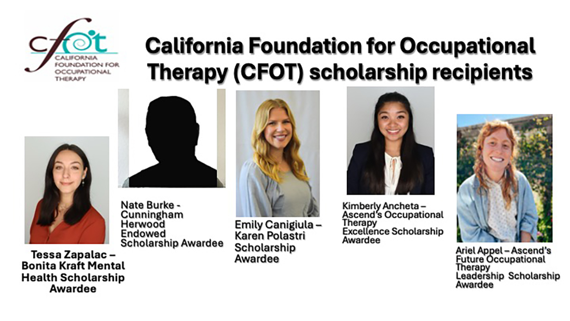 photos of OT students who received scholarships