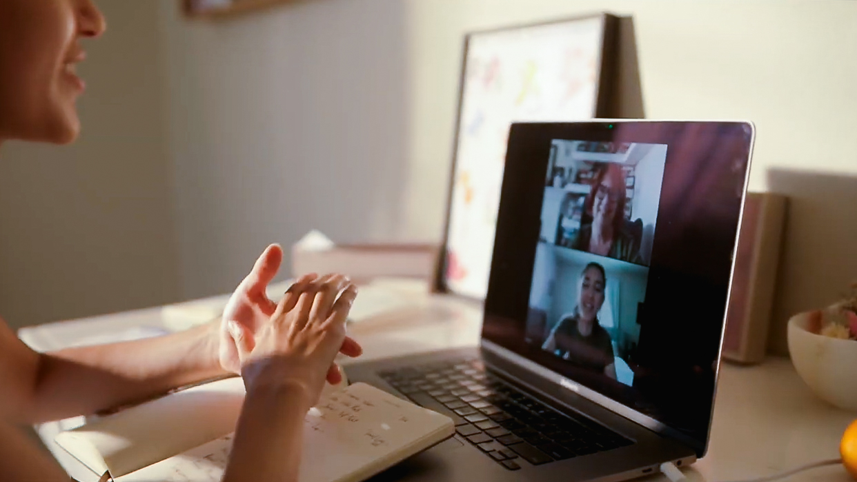 SJSU Online student in a virtual Zoom meeting