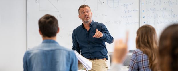 Professor teaching a class