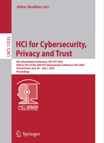 HCI for Cybersecurity, Privacy and Trust