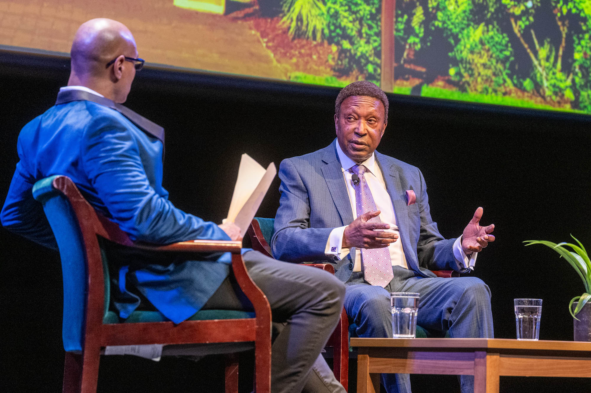 image of John Burris and Rudy Howell at the John Burris documentary Q+A