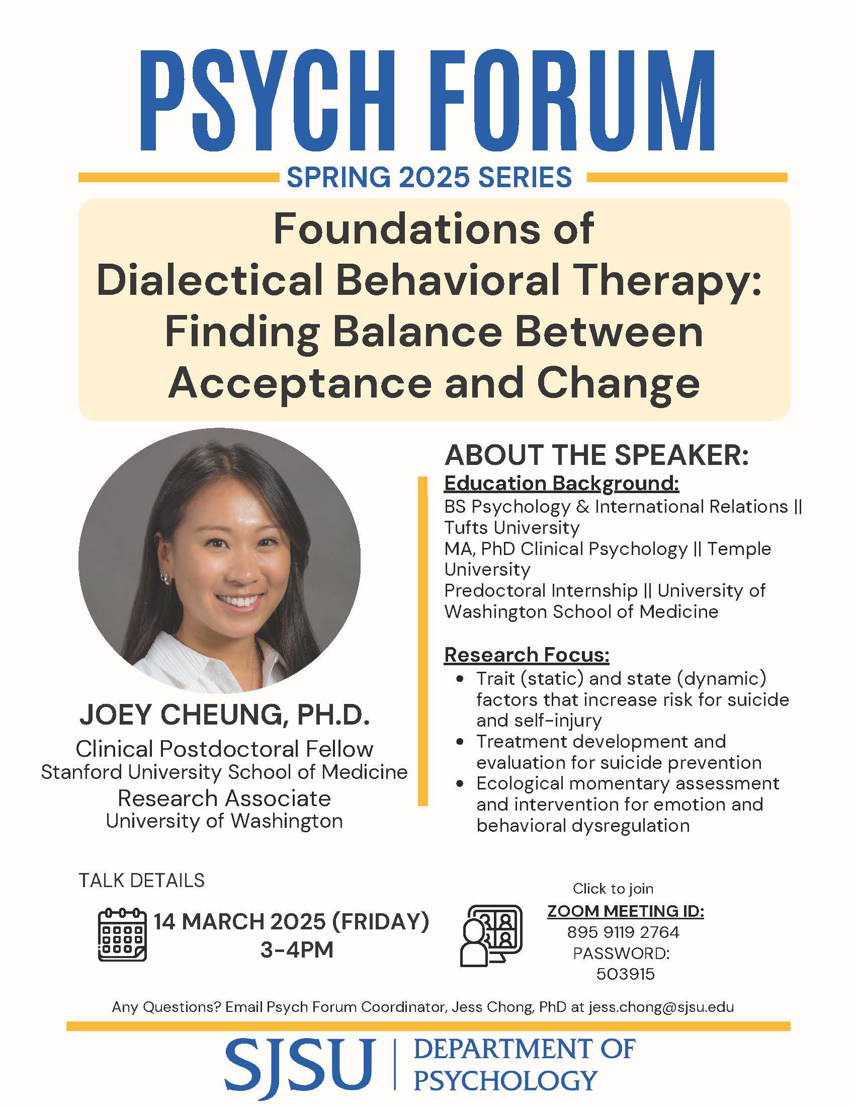 Psych Forum March 14, 2025