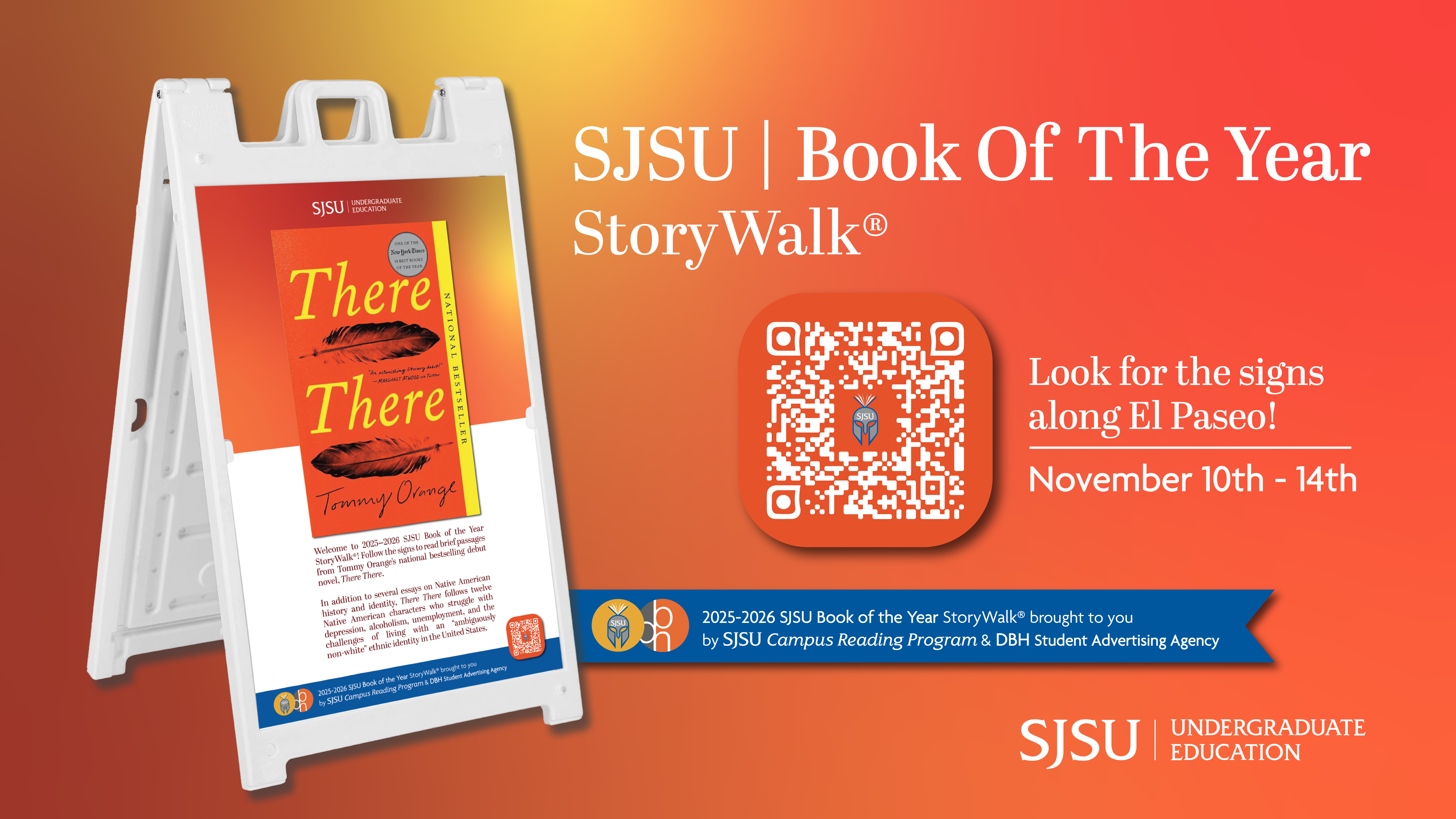 campus reading program story walk poster with event schedule