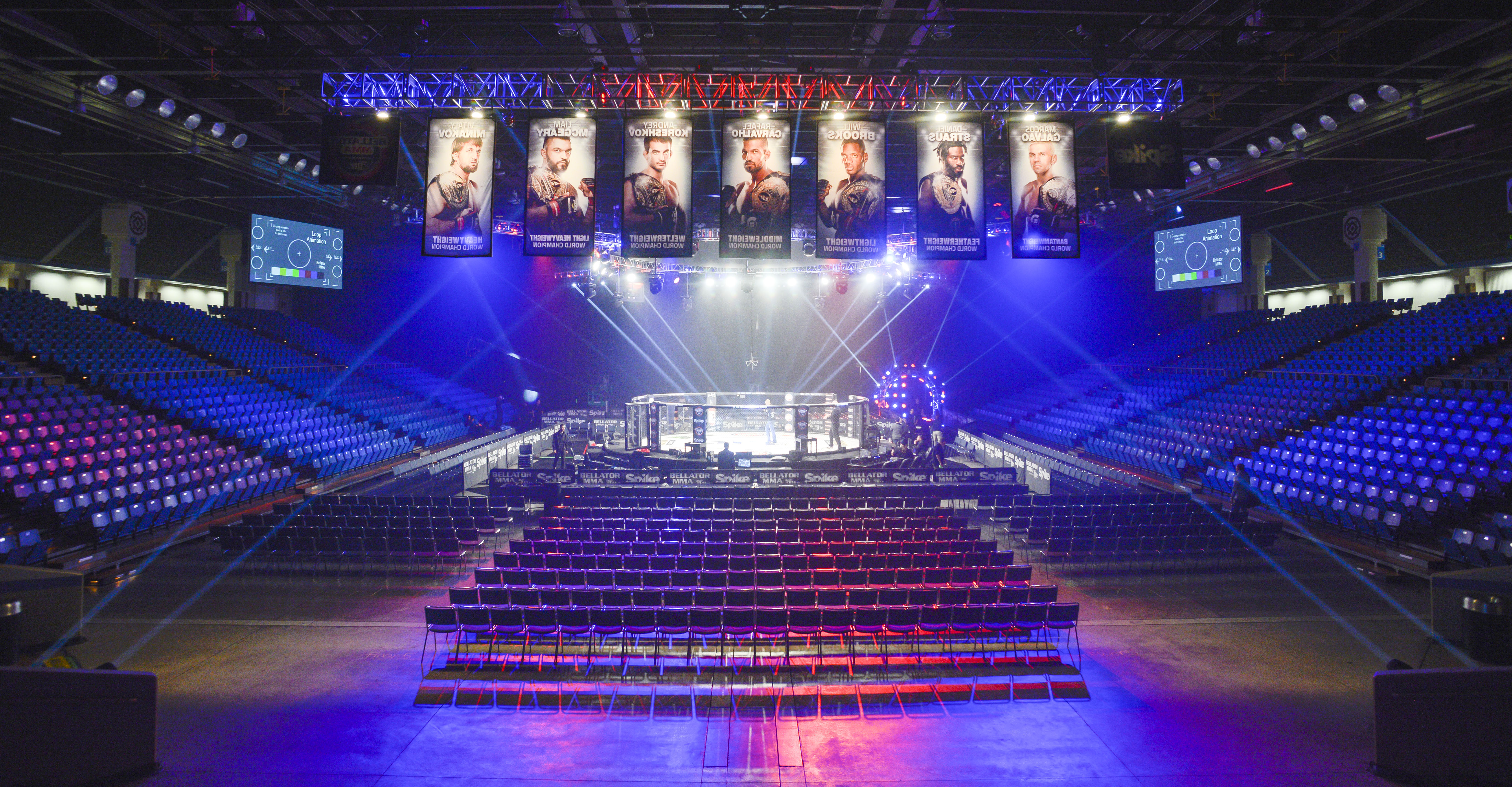 Picture of MMA event in the Event Center.