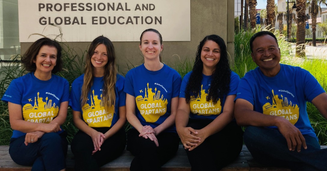 Study Abroad team members in SJSU t-shirts