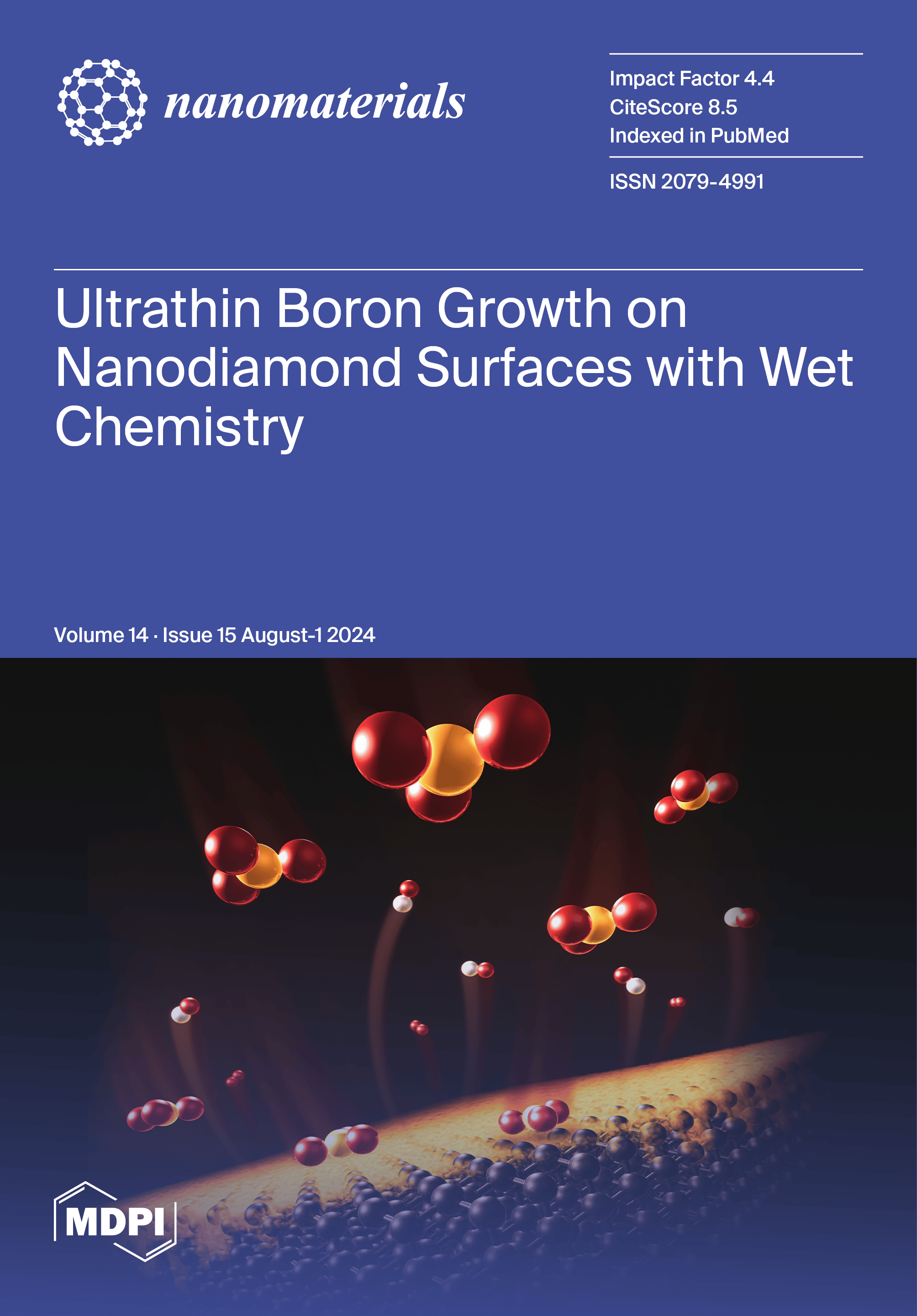 Trigonal boron molecules approaching the diamond surface