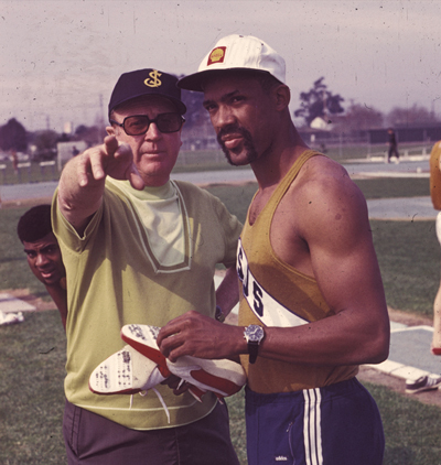 Bud winters speaking to a young Harry Edwards.